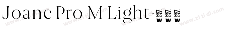 Joane Pro M Light字体转换